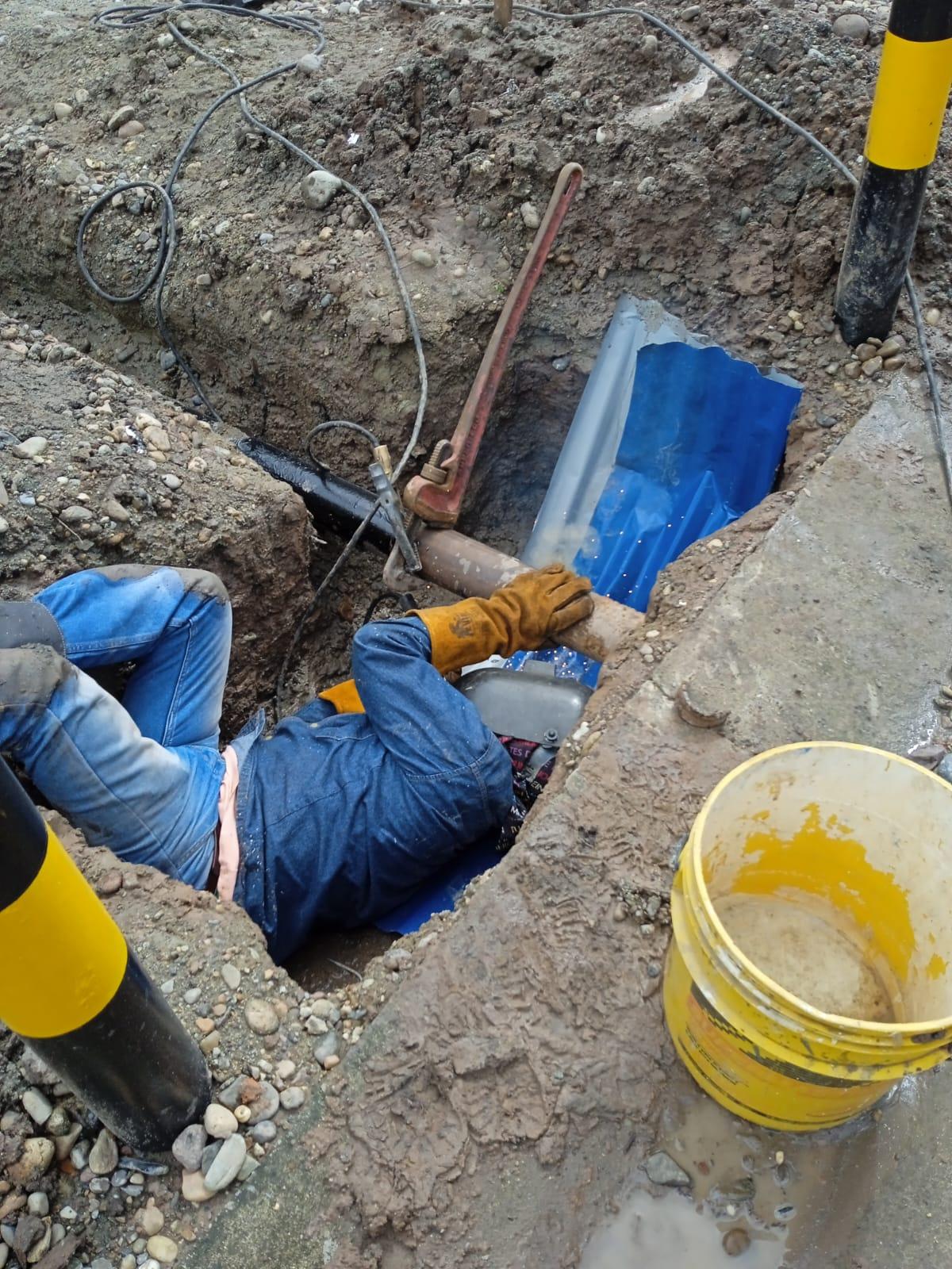 Proceso de soldadura en líneas de conducción